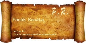 Panák Renáta névjegykártya
